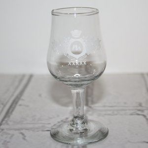 🍷 Vintage “M” Mini Wine Shot Glass · 3.5" Tall